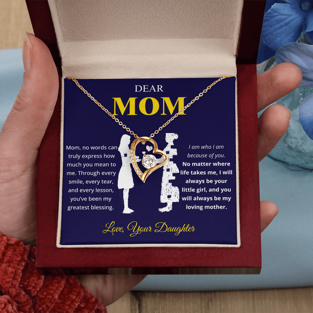 To My Mom - I Will Always Be Your Little Girl - Necklace