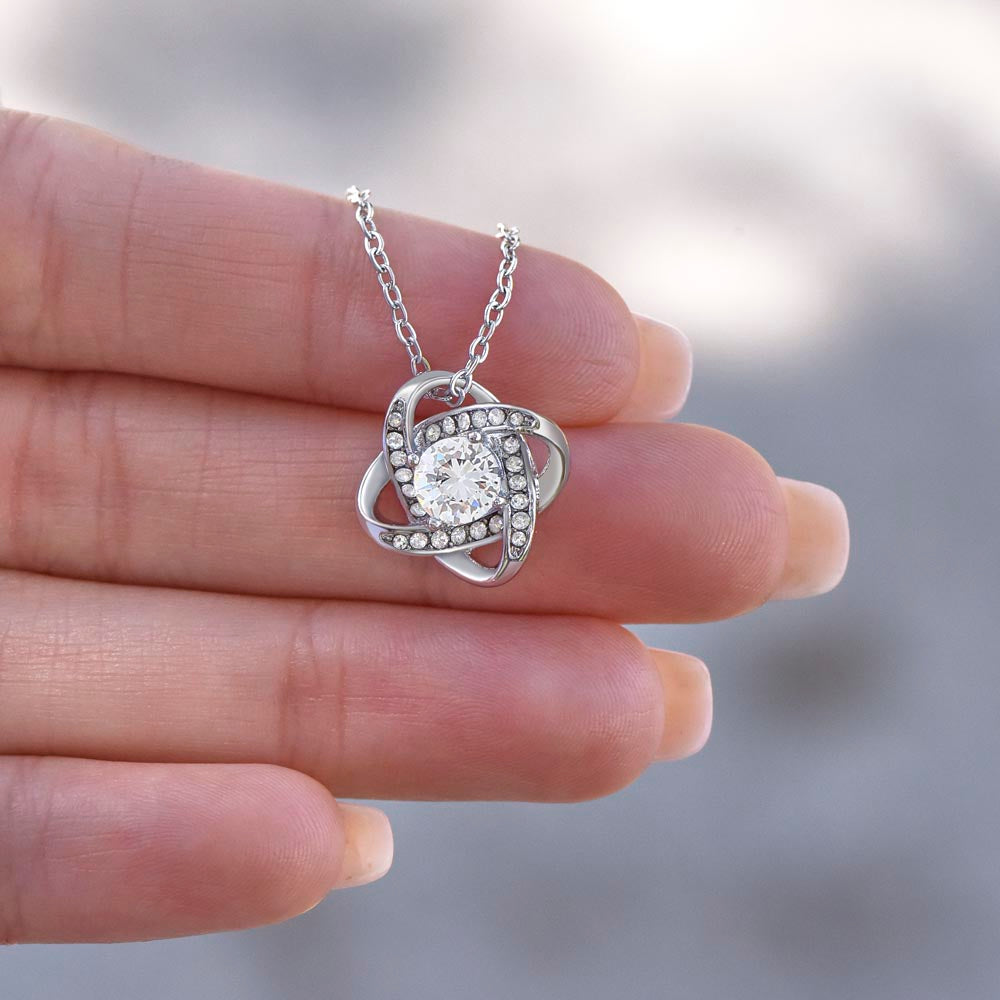 To My Loving Mom - I Love You, Your Son - Love Knot Necklace Gift Set