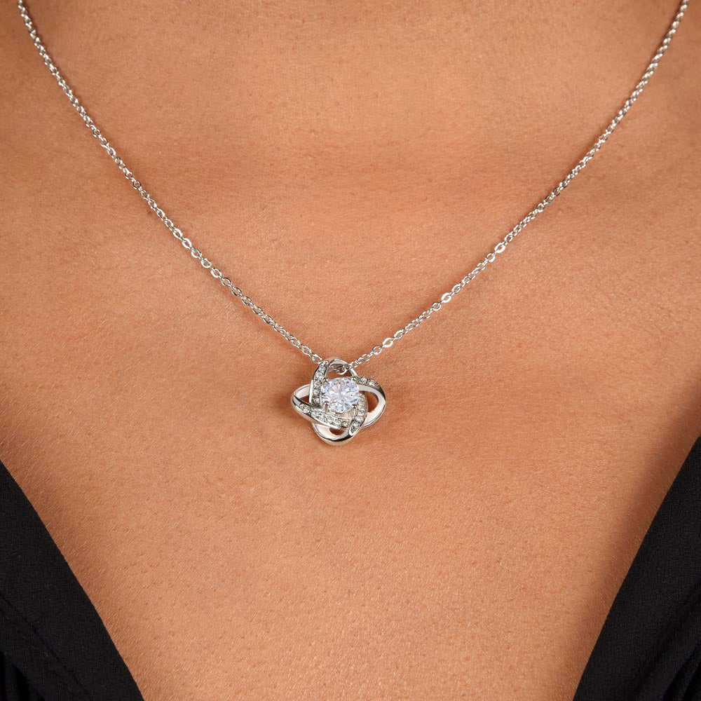To My Loving Mom - I Love You, Your Son - Love Knot Necklace Gift Set