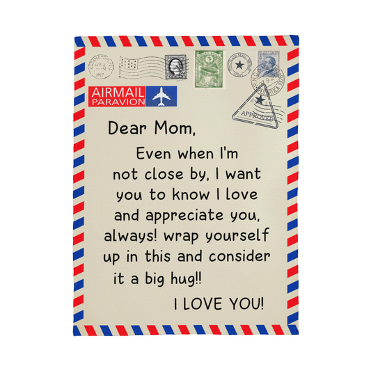 Personalized Mom Blanket – Heartfelt Letter to Mom Woven Throw Gift