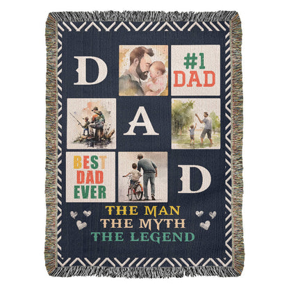 Best Dad Ever - Woven Blanket.