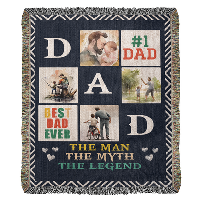 Best Dad Ever - Woven Blanket.