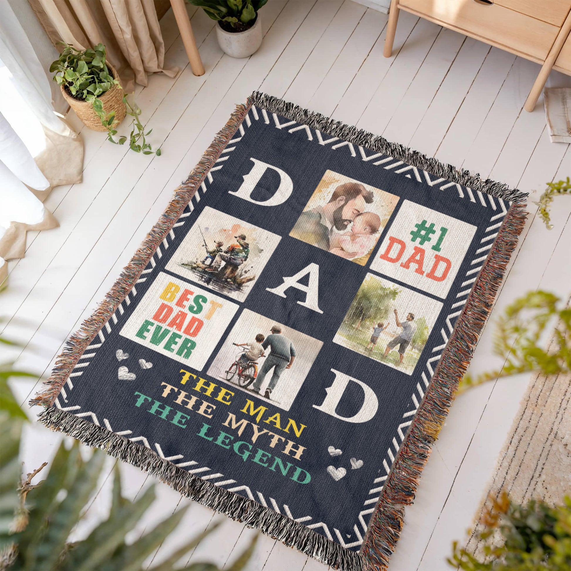 Best Dad Ever - Woven Blanket.