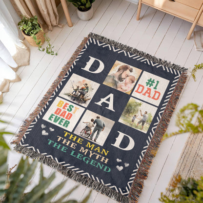 Best Dad Ever - Woven Blanket.