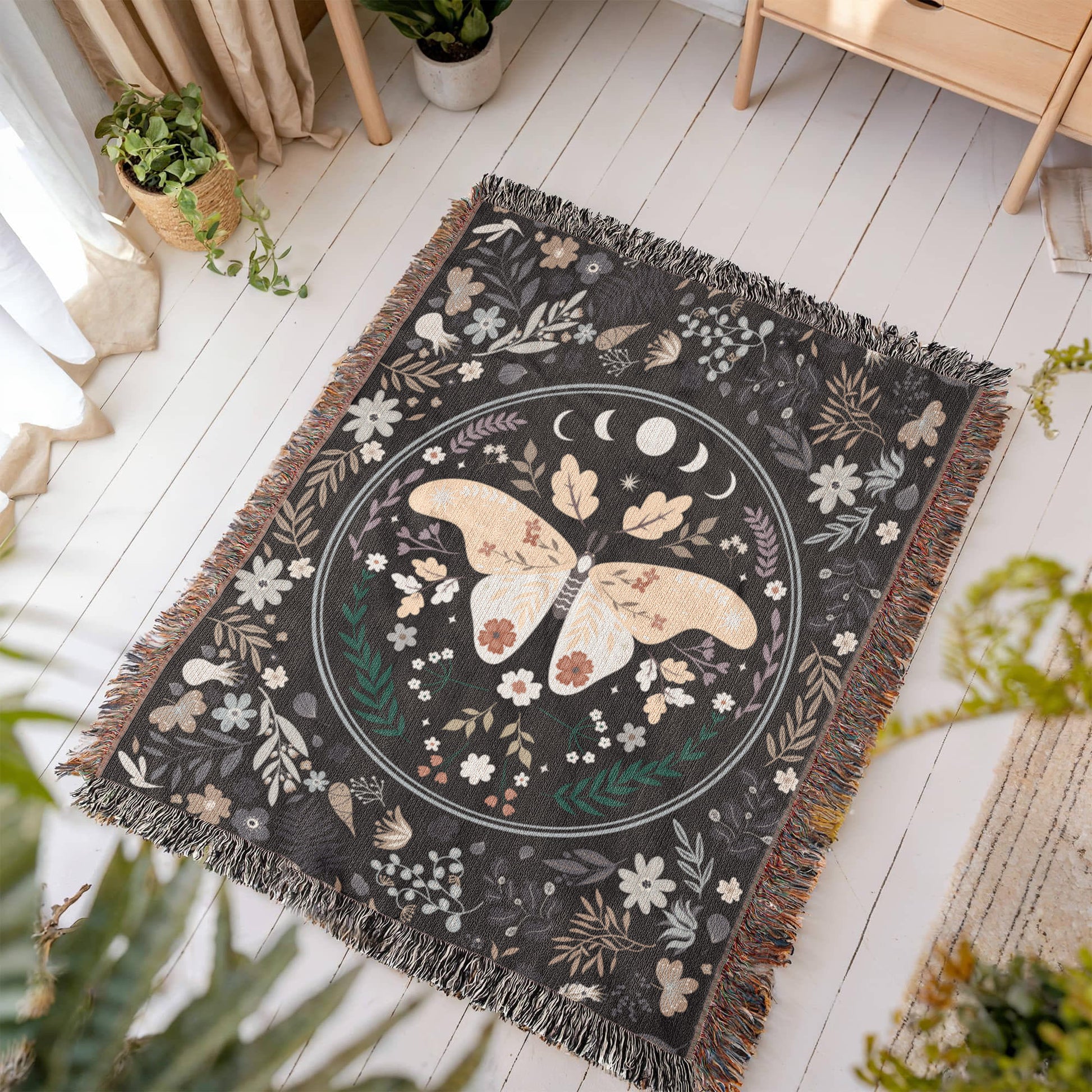 Bohemian Butterfly - Woven Blanket.