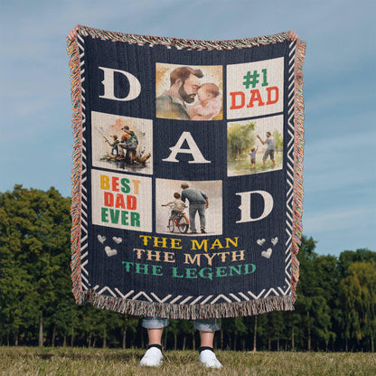 Best Dad Ever - Woven Blanket.