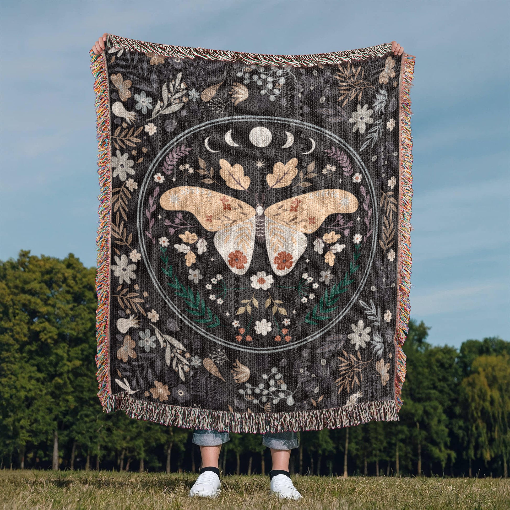 Bohemian Butterfly - Woven Blanket.