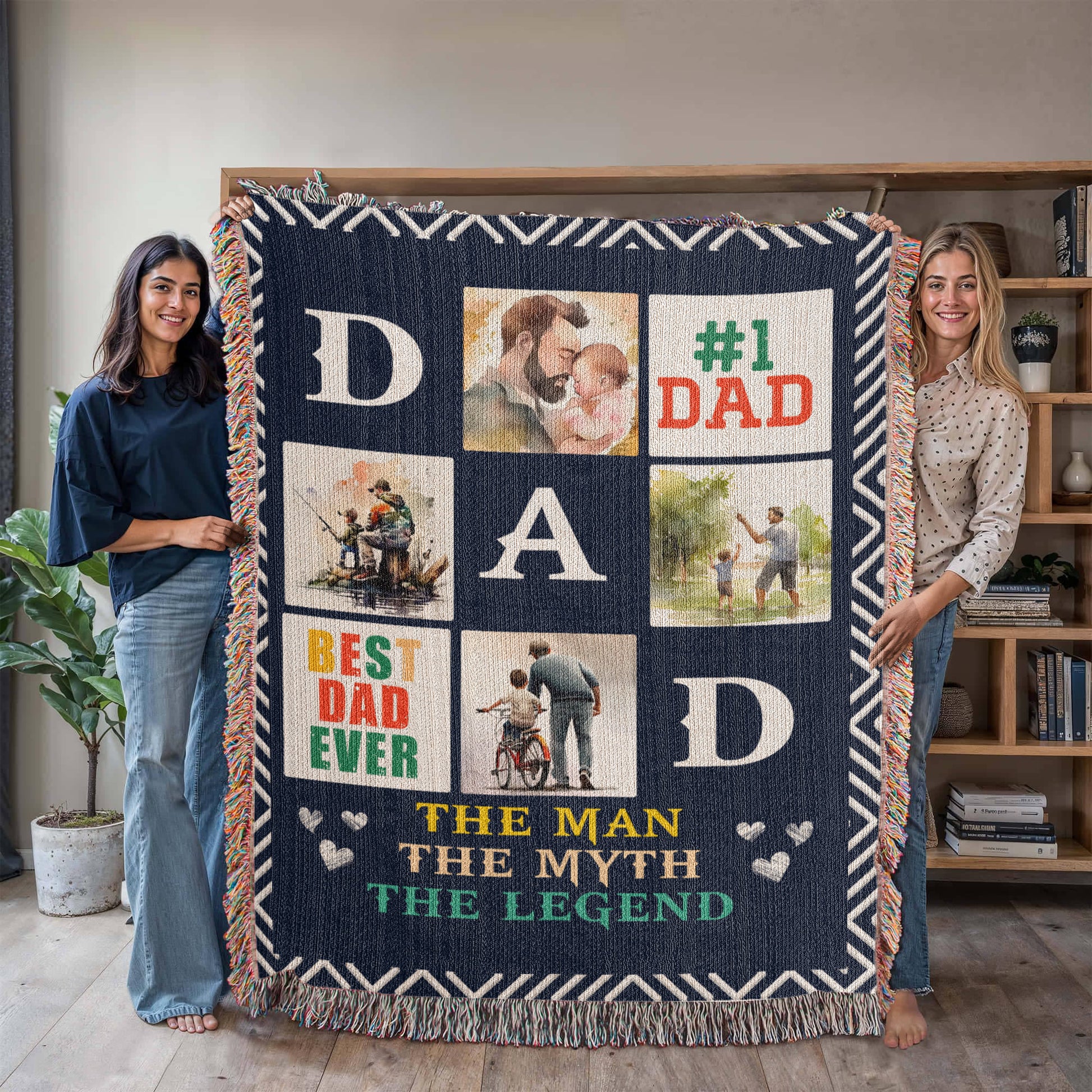 Best Dad Ever - Woven Blanket.