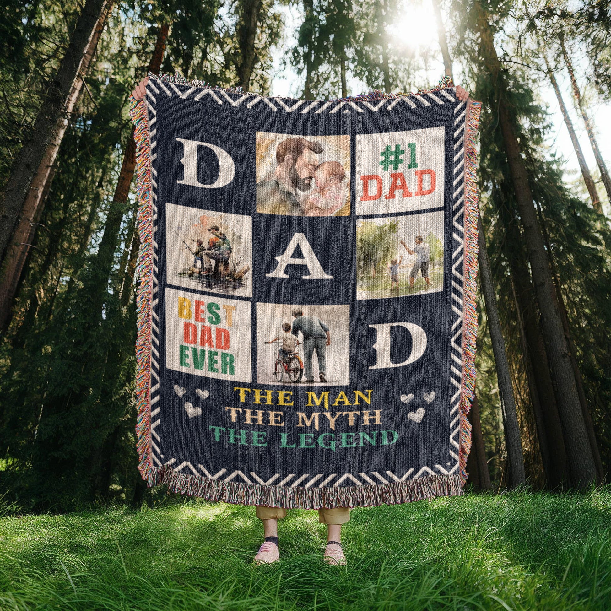 Best Dad Ever - Woven Blanket.