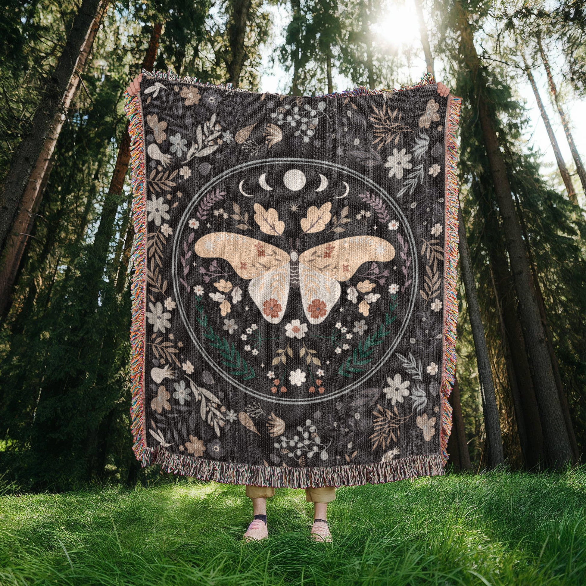 Bohemian Butterfly - Woven Blanket.