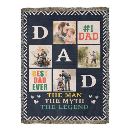 Best Dad Ever - Woven Blanket.