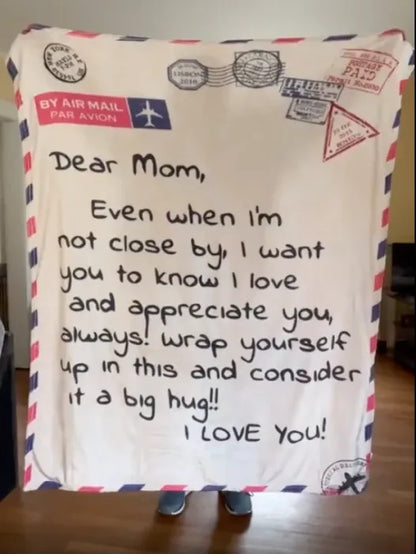 Personalized Mom Blanket – Heartfelt Letter to Mom Woven Throw Gift