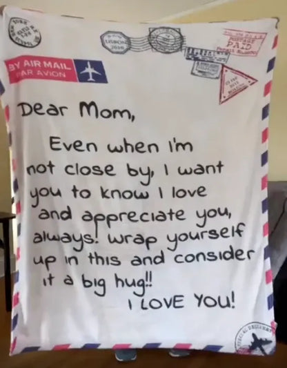 Personalized Mom Blanket – Heartfelt Letter to Mom Woven Throw Gift